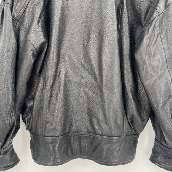 Michael Hoban North Beach Black Leather Jacket Size 38 Made in USA - Picture 8 of 14